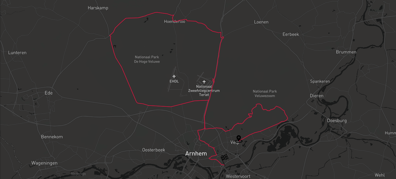 Example of a maps API with a GPX Route rendered on it.